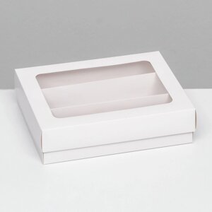 Коробка для макарун, с ложементом, белая 21 х 16,5 х 5,5 см