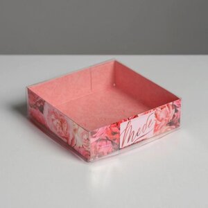 Коробка для макарун с подложками, кондитерская упаковка «Тебе», 12 х 12 х 3,5 см