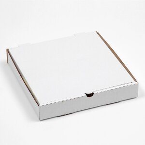 Коробка для пиццы, белая, 25 х 25 х 4 см