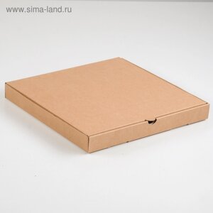 Коробка для пиццы, бурая, 31 х 31 х 3,5 см