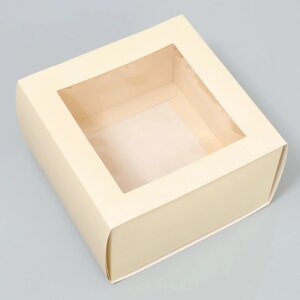 Коробка-фоторамка подарочная складная, упаковка, «Топленое молоко», 14 х 14 х 8 см