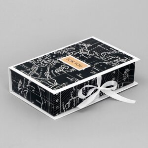 Коробка - книга, упаковка подарочная, «Карта мира», 20 х 12.5 х 5 см