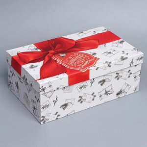Коробка подарочная «Ретро почта», 32,5 20 12,5 см