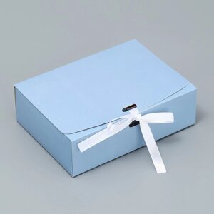 Коробка подарочная складная, упаковка, «Голубая», 16.5 х 12.5 х 5 см