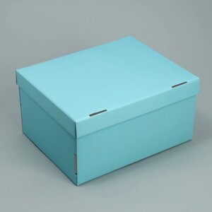 Коробка подарочная складная, упаковка, «Голубая», 31,2 х 25,6 х 16,1 см