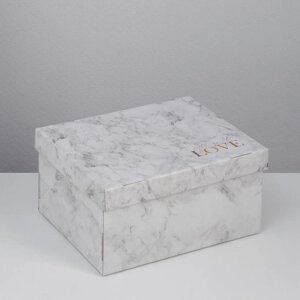 Коробка подарочная складная, упаковка, «Мрамор», 31,2 х 25,6 х 16,1 см