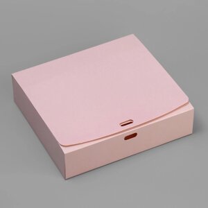 Коробка подарочная складная, упаковка, «Розовая», 20 х 18 х 5 см, БЕЗ ЛЕНТЫ