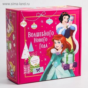 Коробка подарочная складная "Волшебного нового года", Принцессы, 24.5 24.5 9.5 см