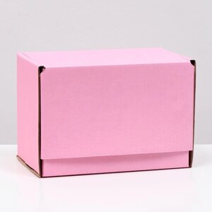 Коробка самосборная, розовая, 26,5 х 16,5 х 19 см