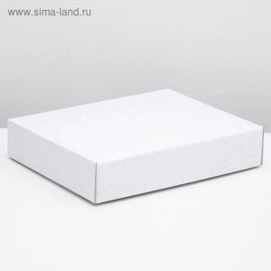 Коробка сборная, без печати, крышка-дно "белая" без окна 29 х 23,5 х 6 см