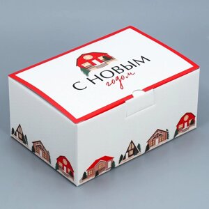Коробка складная «Домики», 22 15 10 см