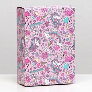 Коробка складная «Единороги», 16 23 7,5 см