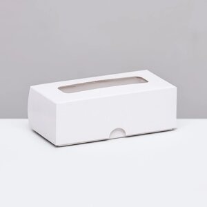 Коробка складная под 2 конфеты, белая, 5 х 10,5 х 3,5 см