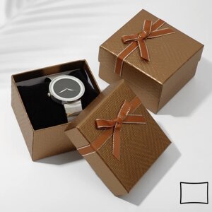Коробочка подарочная под браслет/часы «Ромб» 8,59, цвет коричневый