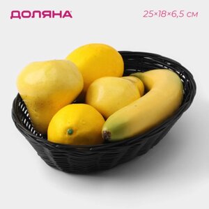 Корзинка для фруктов и хлеба Доляна «Плетёнка», 25186,5 см