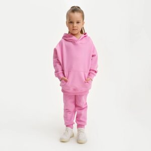 Костюм для девочки (худи, брюки) KAFTAN "Basic line", размер 34 (122-128), цвет розовый