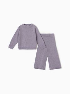 Костюм (джемпер, штаны) Крошка Я Melange, рост 68-74 см, сиреневый