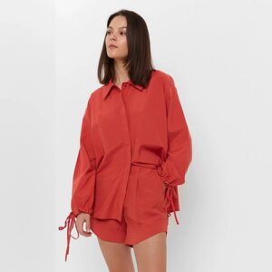 Костюм женский (блузка, шорты) MINAKU: Casual Collection цвет красный, размер 44