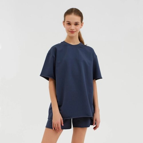 Костюм женский (футболка, шорты) MINAKU: Casual Collection цвет графит, размер 46