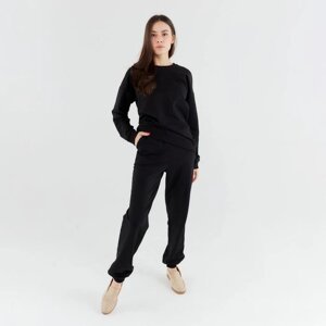 Костюм женский (свитшот, брюки) MINAKU: Casual Collection цвет чёрный, размер 44