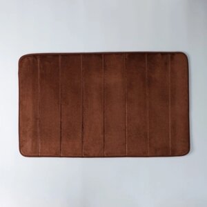 Коврик для ванной с эффектом памяти SAVANNA Memory foam, 5080 см, цвет коричневый