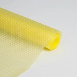Коврик противоскользящий Доляна «Круги», 30150 см, цвет прозрачный жёлтый