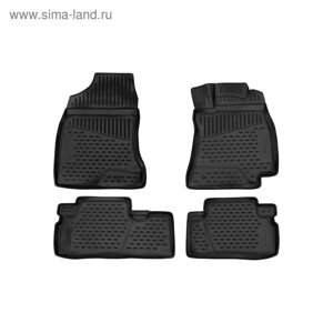 Коврики 3D в салон подходят для Honda Fit, 2007-2013, хб. правый руль набор 4 шт, полиуретан