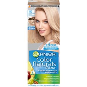 Краска для волос Color Naturals, 112 суперосветляющий пепельный блонд