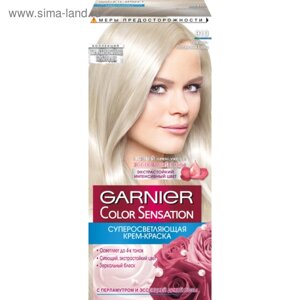 Крем-краска для волос Garnier Color Sensation, суперосветляющая, тон 910 пепельно-платиновый блонд