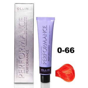 Крем-краска для волос Ollin Professional Performance, тон 0/66 красный, 60 мл