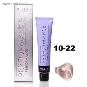Крем-краска для волос Ollin Professional Performance, тон 10/22 светлый блондин фиолетовый, 60 мл