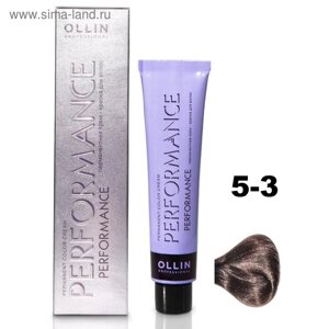 Крем-краска для волос Ollin Professional Performance, тон 5/3 светлый шатен золотистый, 60 мл