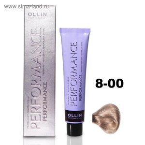 Крем-краска для волос Ollin Professional Performance, тон 8/00 светло-русый глубокий, 60 мл