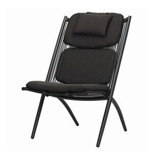 Кресло Hakon, 600800850 мм, искусственный ротанг, цвет чёрный