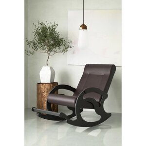 Кресло-качалка «Тироль», 1320 640 900 мм, экокожа, цвет венге