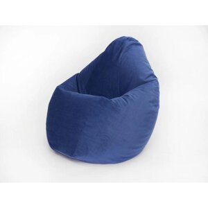 Кресло-мешок «Груша большая», размер 135x90 см, цвет индиго, велюр