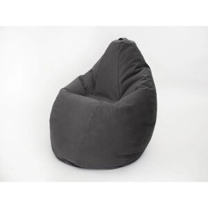 Кресло-мешок «Груша большая», размер 135x90 см, цвет серый, велюр