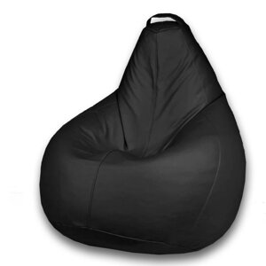 Кресло-мешок «Груша» Позитив Favorit, размер L, диаметр 80 см, высота 100 см, искусственная кожа, цвет чёрный