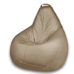 Кресло-мешок «Груша» Позитив Кольт, размер L, диаметр 80 см, высота 100 см, искусственная кожа, цвет кофе с молоком
