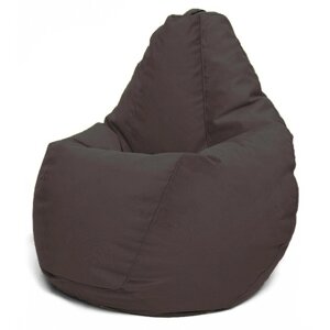 Кресло-мешок «Груша» Позитив Luma, размер XXL, диаметр 105 см, высота 130 см, велюр, цвет коричневый