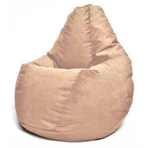 Кресло-мешок «Груша» Позитив Luma, размер XXL, диаметр 105 см, высота 130 см, велюр, цвет красный