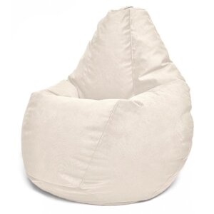 Кресло-мешок «Груша» Позитив Maserrati, размер XL, диаметр 95 см, высота 125 см, велюр, цвет ваниль