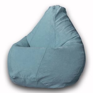 Кресло-мешок «Груша» Позитив Modus, размер XXL, диаметр 105 см, высота 130 см, велюр, цвет голубой