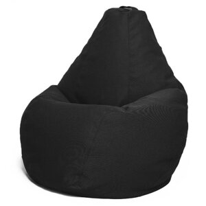 Кресло-мешок «Груша» Позитив, размер M, диаметр 70 см, высота 90 см, рогожка, цвет чёрный