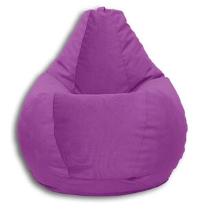 Кресло-мешок «Груша» Позитив Real A, размер XL, диаметр 95 см, высота 125 см, велюр, цвет фиолетовый