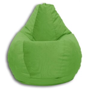Кресло-мешок «Груша» Позитив Real A, размер XL, диаметр 95 см, высота 125 см, велюр, цвет зелёный
