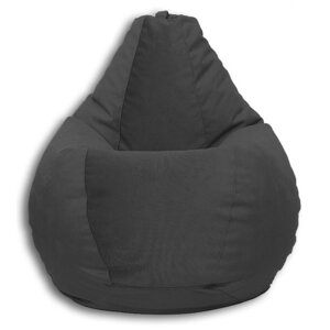 Кресло-мешок «Груша» Позитив Real A, размер XXL, диаметр 105 см, высота 130 см, велюр, цвет серый
