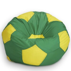 Кресло-мешок Мяч, размер 100 см, ткань оксфорд, цвет зелёный, жёлтый