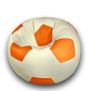 Кресло-мешок «Мяч», размер 70 см, см, искусственная кожа, цвет бежевый, оранжевый