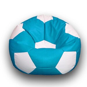 Кресло-мешок «Мяч», размер 70 см, см, искусственная кожа, цвет голубой, белый